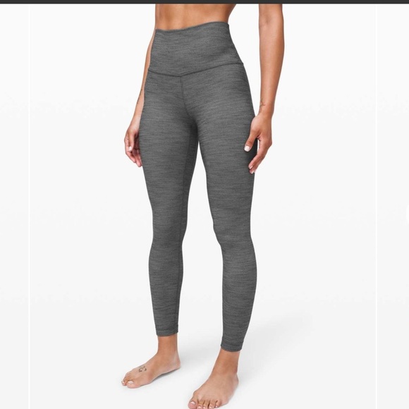 Lululemon Align Pant II 25" in Mini Heathered Herringbone Heathered Black White - Picture 1 of 7
